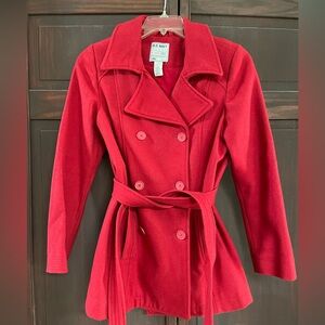 Vintage Old Navy Red Wool Peacoat M
